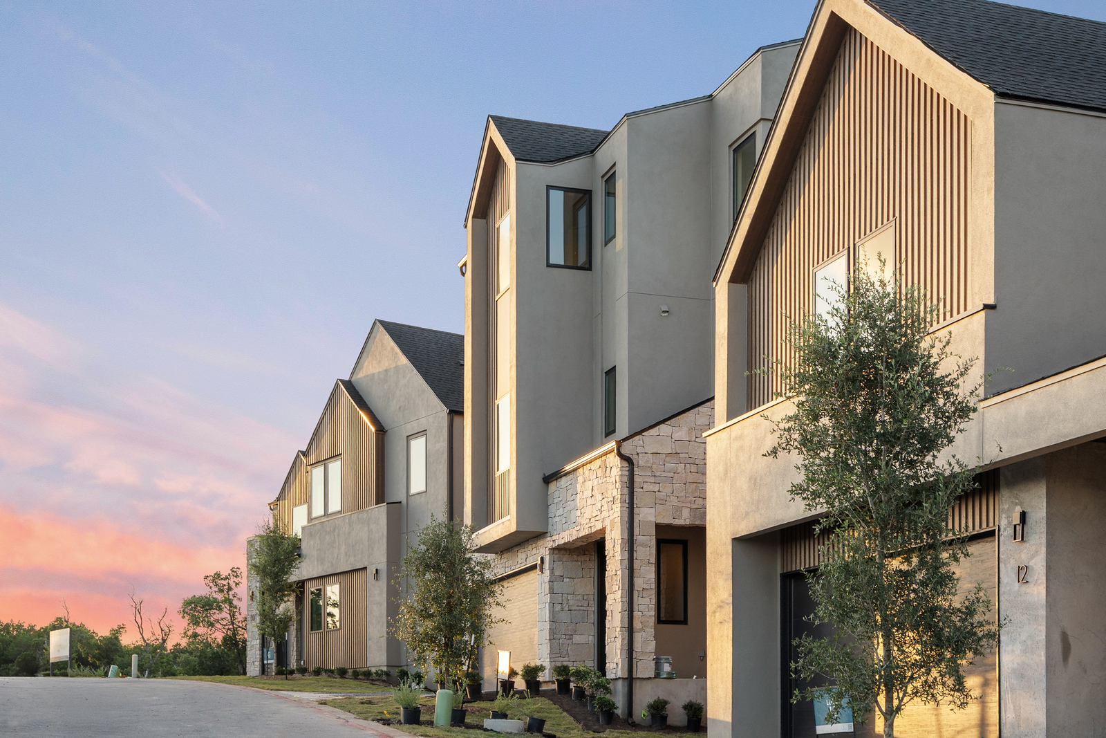 VUE 2222 modern home exterior with Hill Country views