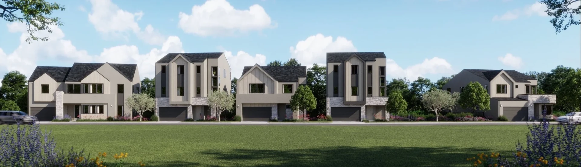 VUE 2222 modern home exterior with Hill Country views